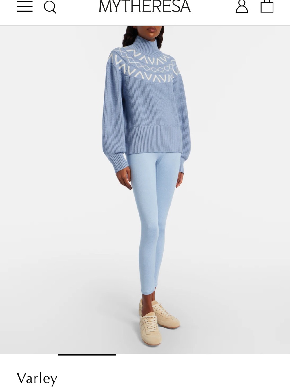 Varley Light Blue turtle neck